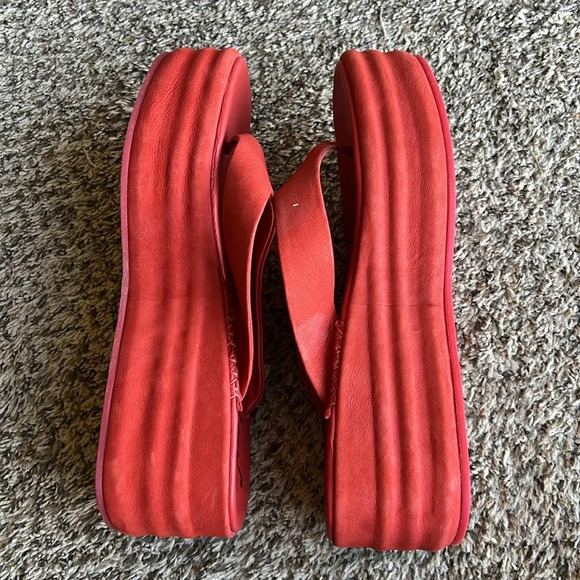 Free People‎ Women’s Size 38 (7) Haven Thong Platform Sandal Flame - Picture 3 of 8